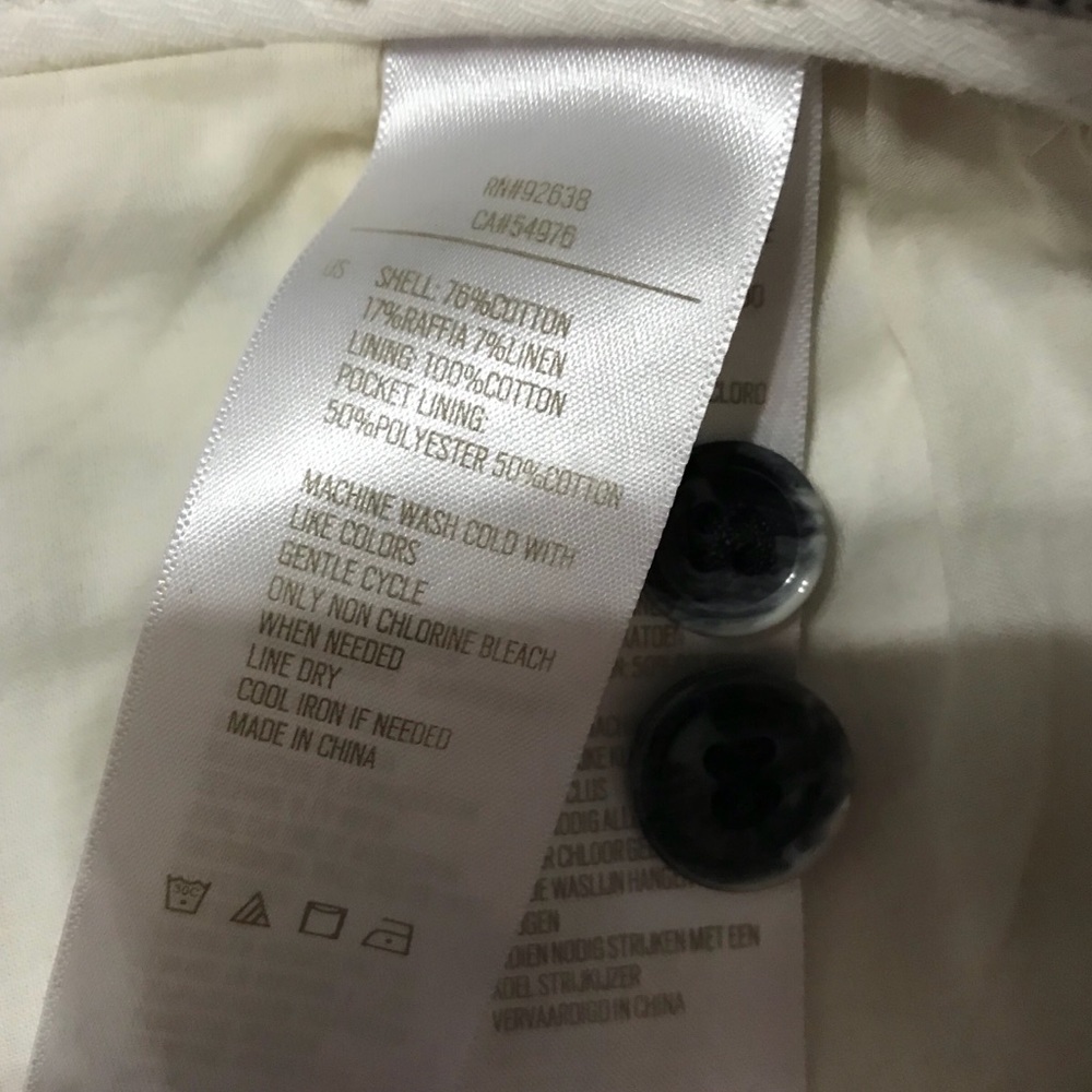 FOSSIL Black White Textured Mini Shorts - Picture 4 of 5